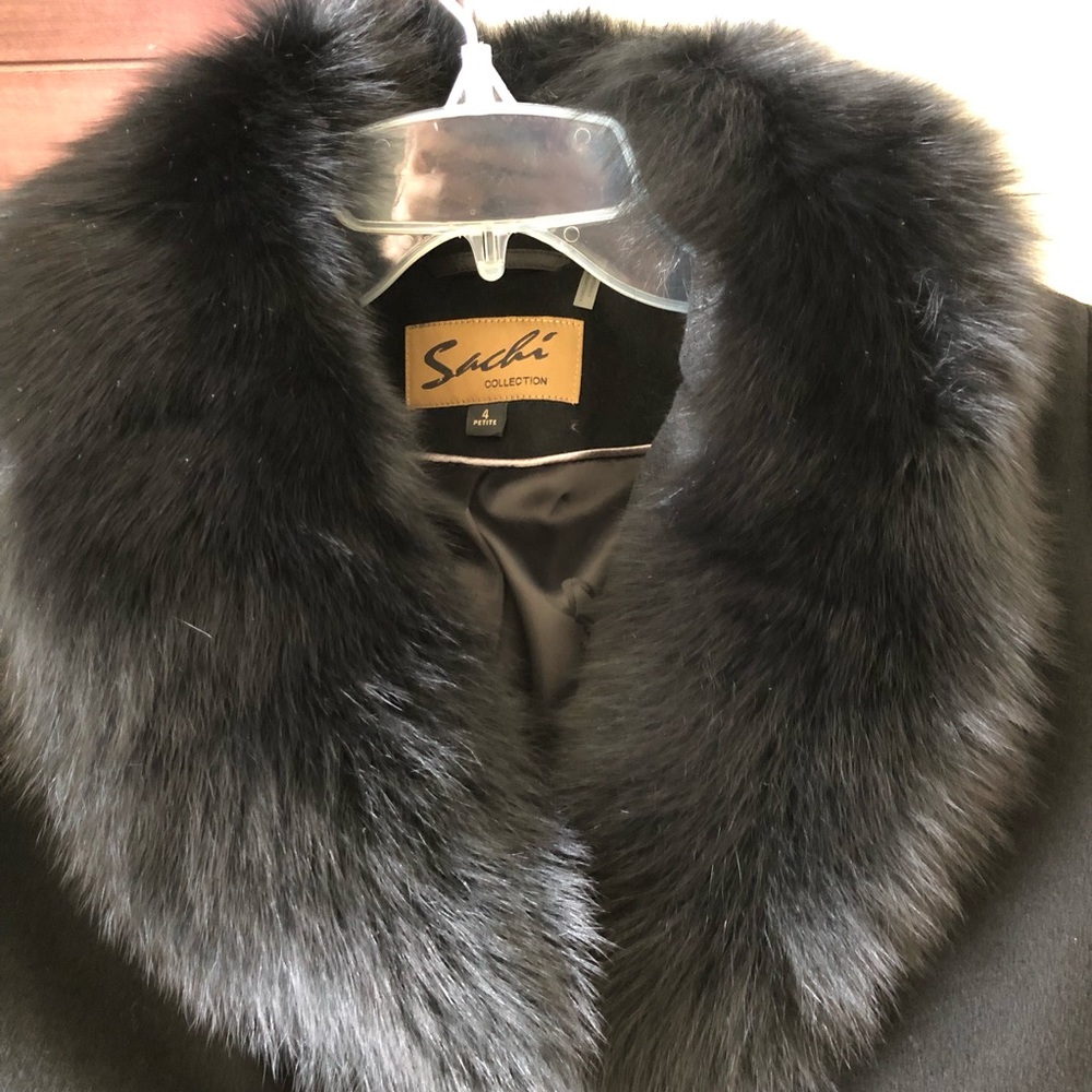 🌟HP! 🧚‍♀️NWT Fox Fur Cashmere Coat - Picture 5 of 7